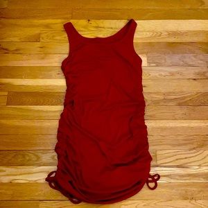 Red/Auburn Drawstring Dress